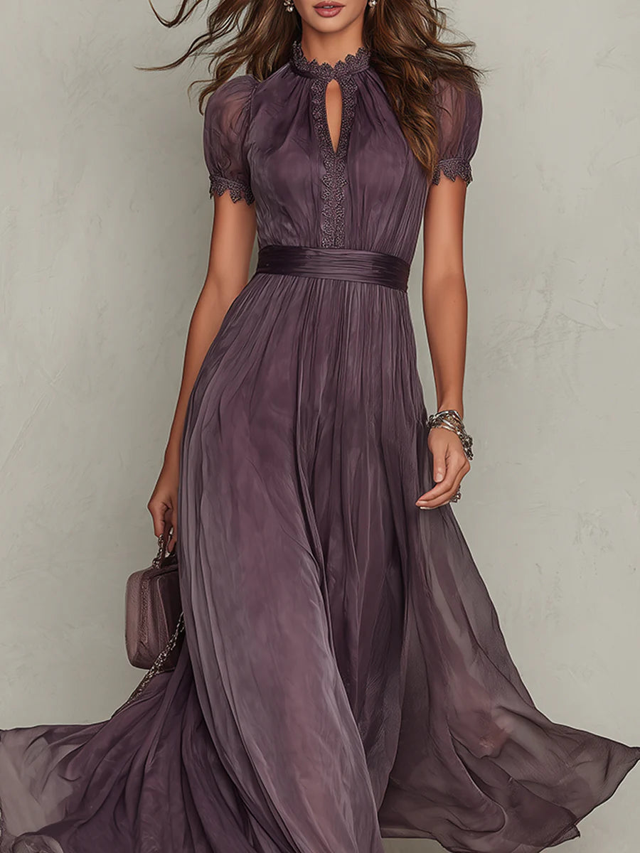 DIANA | VINTAGE ELEGANT CHIFFON MAXI DRESS