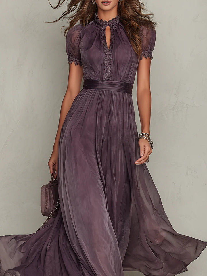 DIANA | VINTAGE ELEGANT CHIFFON MAXI DRESS