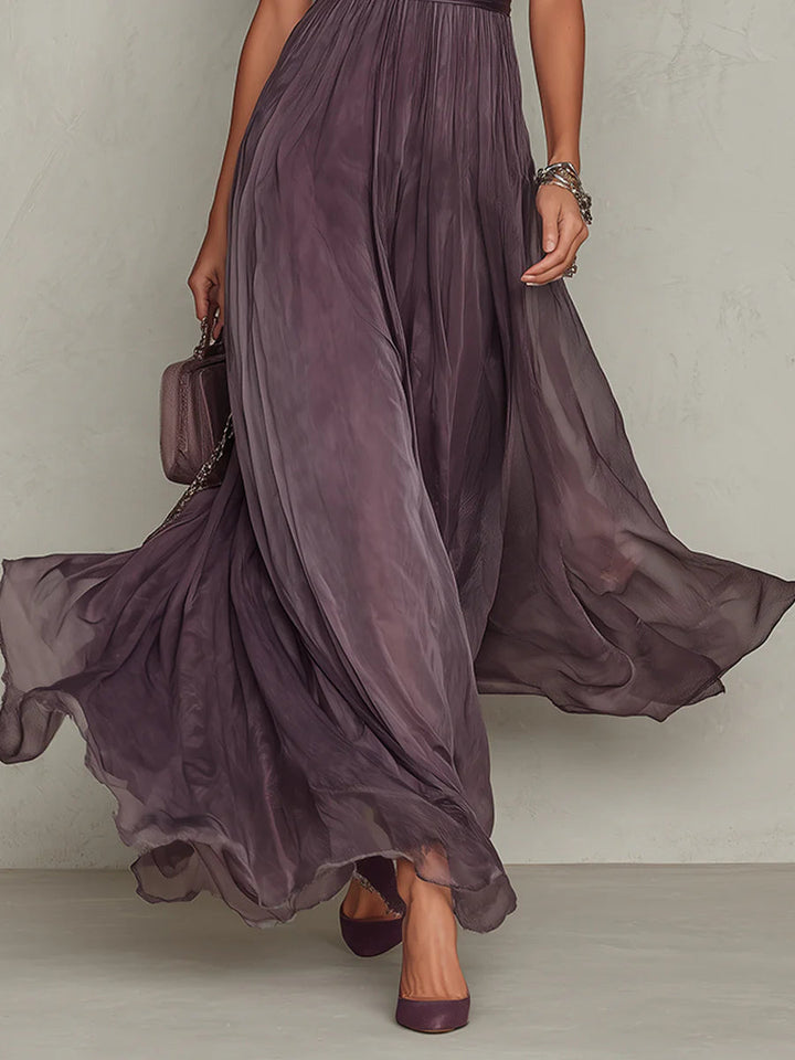DIANA | VINTAGE ELEGANT CHIFFON MAXI DRESS